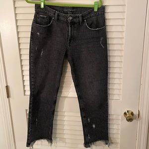 Mott & Bow Black Distressed Boyfriend Jeans